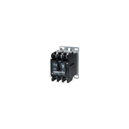 Eaton Definite Purpose Contactor, 208V-240V AC, 2 P, Non-Reversing, Quick Connect & Screw C25DND240B